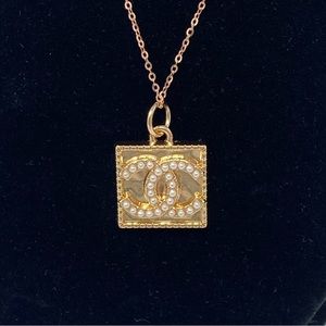 Luxury Rose Gold Necklace with lettered pearls on 18” Rose gold necklace $ 420